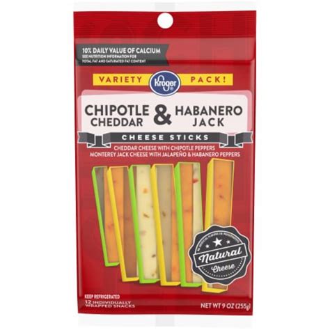 Kroger® Chipotle Cheddar & Habanero Jack Cheese Sticks, 12 ct / 9 oz ...