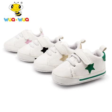 Wua Wua Baby First Walker Shoes Soft Sole Infant Sneaker Pu Leather