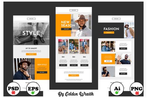 Ecommerce Email Templates Graphic by Golden Wraith · Creative Fabrica