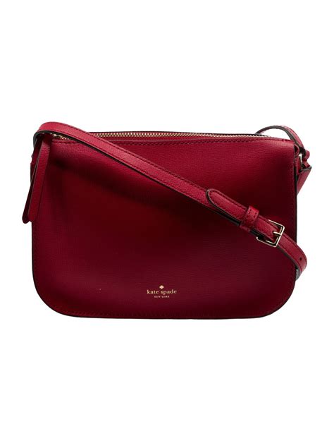 Kate Spade New York Leather Crossbody Bag Red Crossbody Bags Handbags Wka364474 The Realreal