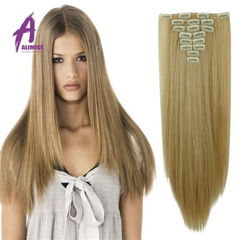 Natural Hair Blonde Clip In Human Extensions Real Remy Human Hair Extensions Peruvian