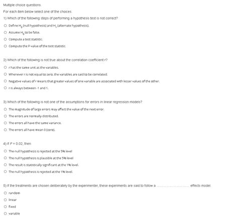 Solved Multiple Choice Questions For Each Item Below Select