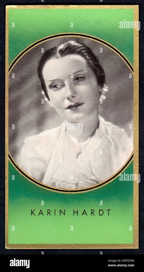 Portrait Of Actress Karin Hardt Vintage German Cigarette Card 01