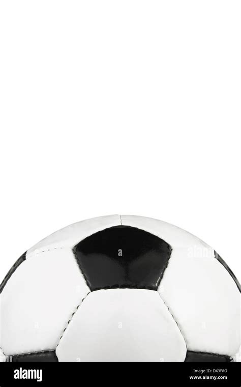 Black and white leather Football on a white background Stock Photo - Alamy