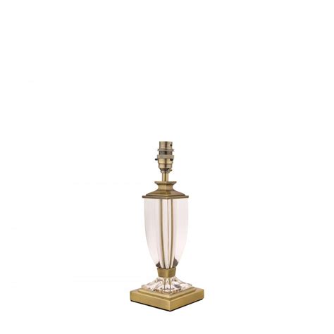 Laura Ashley Carson Crystal Table Lamp Base In Antique Brass Finish