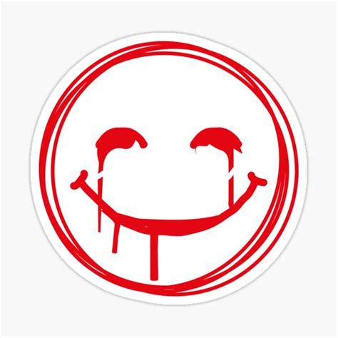 " Red John Smiley Face" Sticker for Sale by gacemnabil | Redbubble