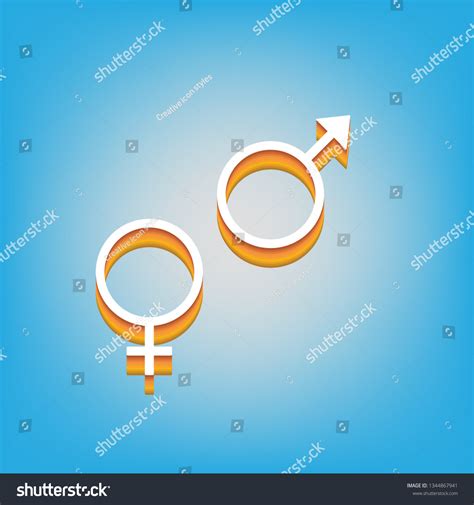 Sex Symbol Sign Vector White Icon Stock Vector Royalty Free Shutterstock