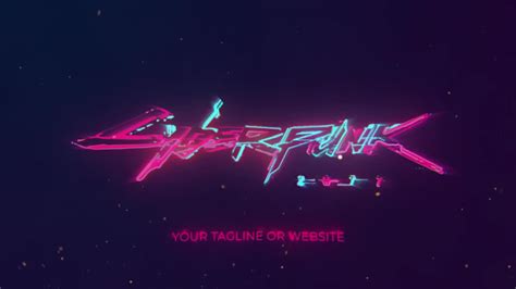 Create A Cyberpunk Neon Light Glow Glitch Logo Reveal Intro By