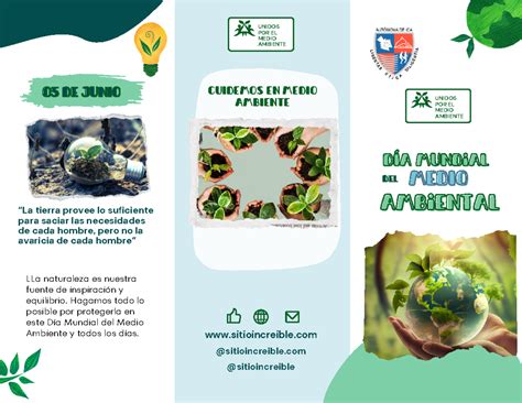 Tríptico informativo del día mundial de la educación ambiental