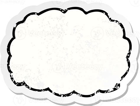 Retro Distressed Sticker Of A Cartoon Cloud Symbol Drawing 46999401 Png