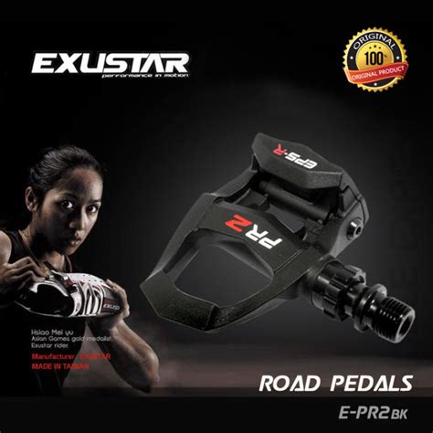 Exustar E PR2BK Road Bike Clipless Pedals บนไดเสอหมอบ พรอมครท ยกชด