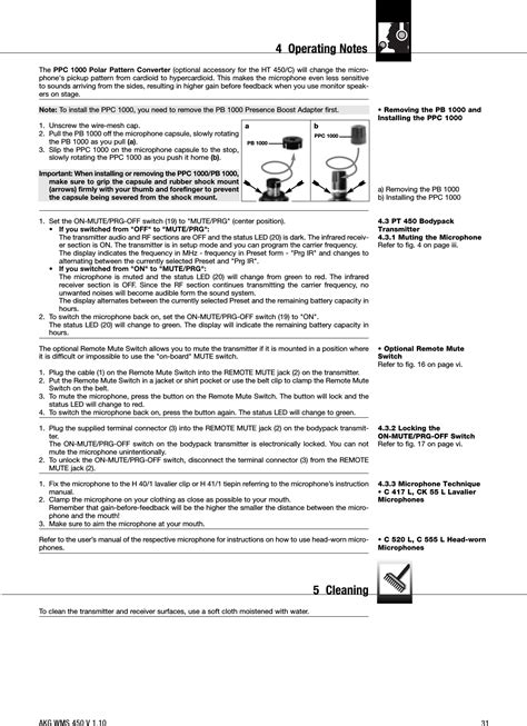 Akg Acoustics Pt Wireless Pocket Transmitter User Manual Wms F R