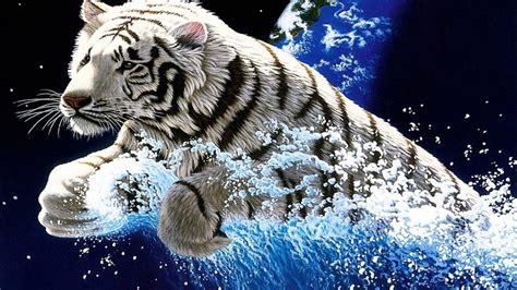 White Tiger Wallpaper Widescreen - WallpaperSafari