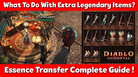 What To Do With Extra Legendary Items In Diablo Immortal Essence