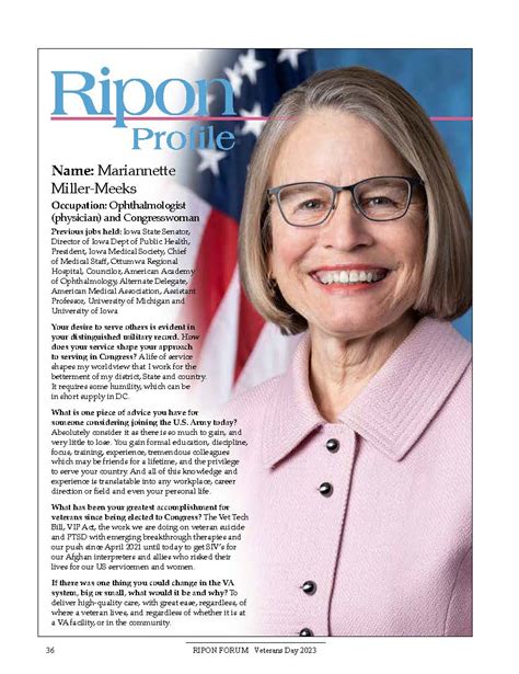 Ripon Profile of Mariannette Miller-Meeks - The Ripon Society : The ...