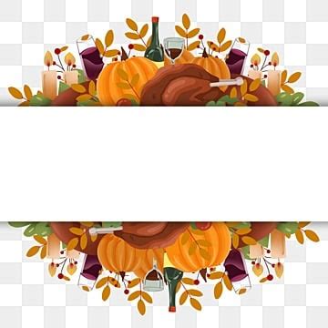 Thanksgiving Borders Clipart Images | Free Download | PNG Transparent Background - Pngtree