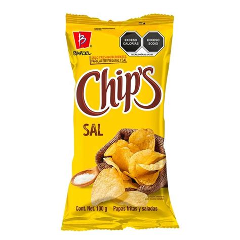 Papas Barcel Chips Chips Sal De Mar 100g Walmart