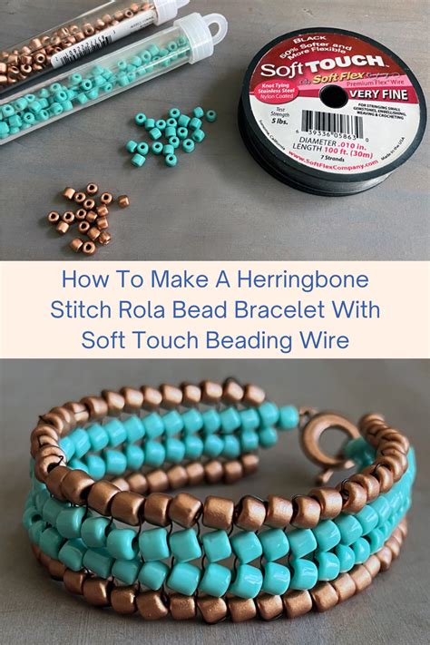 How To Make A Herringbone Stitch Rola Bead Bracelet With Soft Touch