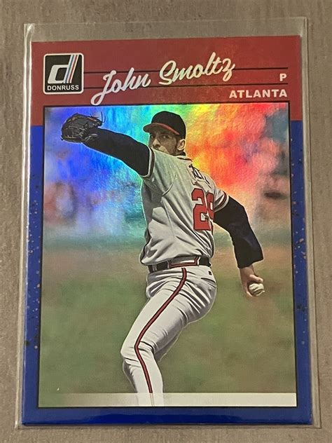 John Smoltz Donruss Retro Blue Holo Sp Parallel Card Atlanta