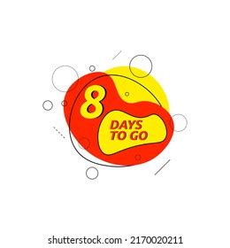 8 Days Go Last Countdown Eight Stock Vector (Royalty Free) 2170020211 | Shutterstock