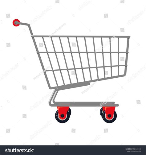 Supermarket Shopping Cart Design Basket Used Stock Vector (Royalty Free ...