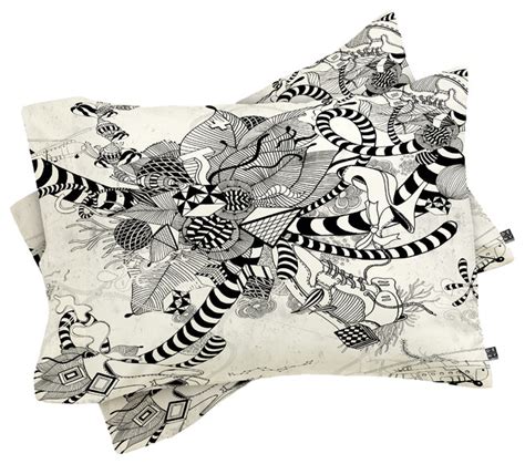 Deny Designs Iveta Abolina Black And White Play Pillow Shams King