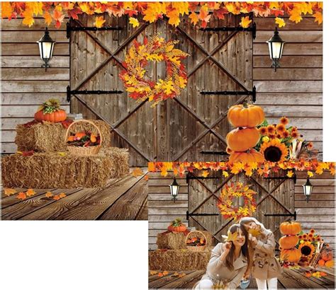 Amazon Leowefowa Fall Backdrops For Photography X Ft Autumn