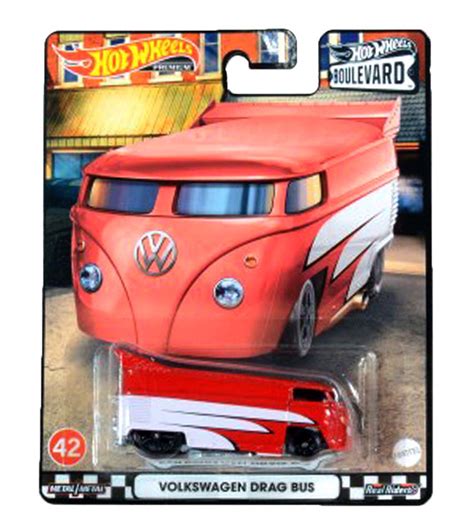 Exclusives Hot Wheels Premium Boulevard Volkswagen Drag Bus Red Wh Toys