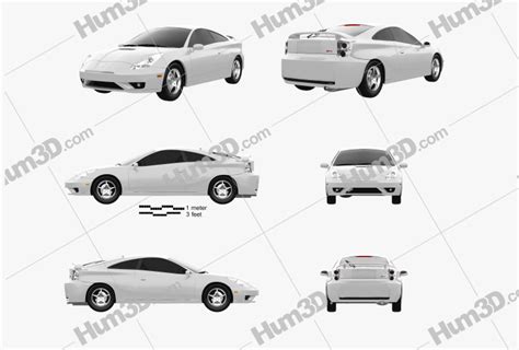 Toyota Celica GT-S 2006 Blueprint Template - 3DModels.org