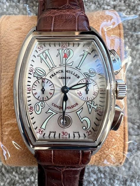 Franck Muller Conquistador Chronograph K White Gold Full Set