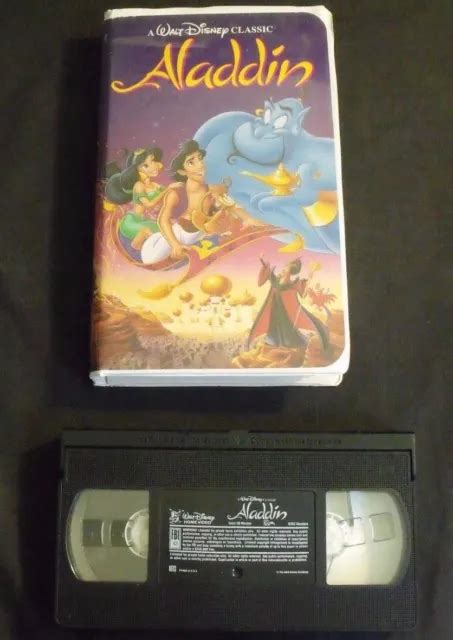 RARE ALADDIN VHS 1993 Walt Disney S Diamant Noir Classique Robin