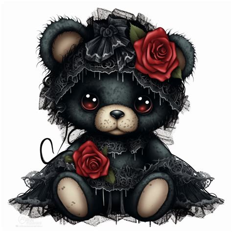 Cute Gothic Teddy Bear Clip Art Clip Art Library