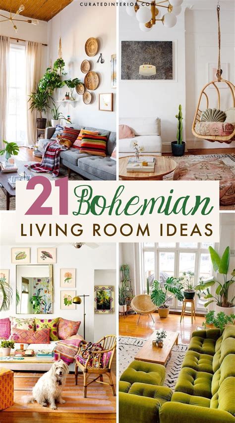 Bohemian Living Room Curns - Bios Pics