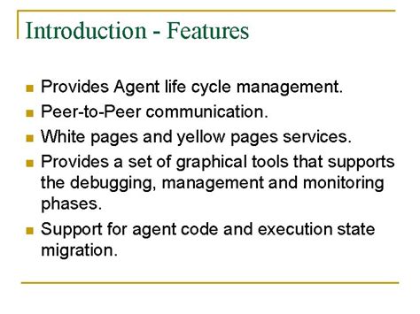 Jade Java Agent Development Framework An Overview Introduction