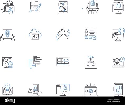 Device Outline Icons Collection Device Gadget Appliance Instrument