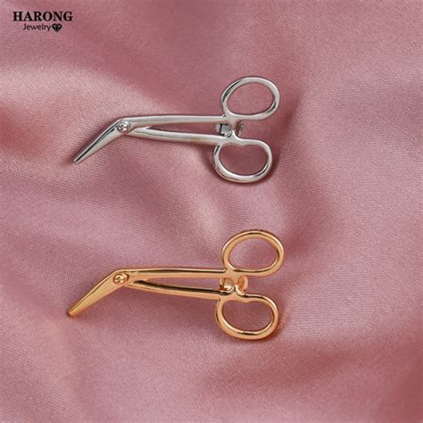 Harong Medical Scissors Brooch Surgical Operating Forensic Anatomy Pins