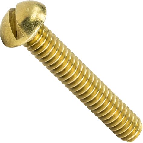 Fastenere - 6-32 x 1" Brass Machine Screws Bolts Round Head Slotted ...