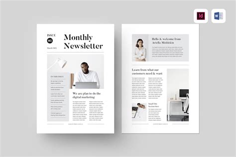 Newsletter | MS Word & Indesign - Design Template Place