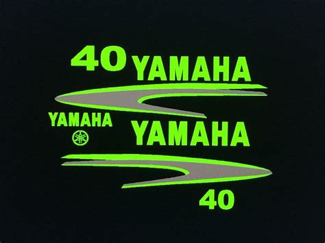 Yamaha 20 90 Hp Outboard Decal Sticker Kit Marine Vinyl Custom Lime Green Set Ebay