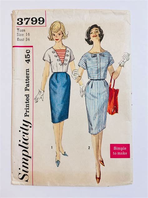 An Old Fashion Sewing Pattern From The 1950s