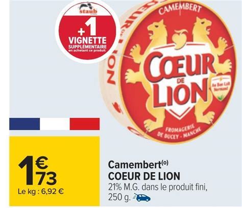 Promo Coeur De Lion Camembert Chez Carrefour