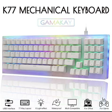 Gamakay K Acrylic Glass Mechanical Keyboard Type C Hot Swappable Rgb Backlit Computers