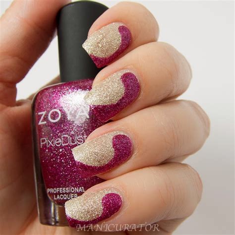 Free Hand Nail Art Design with Zoya Fall 2013 Pixie Dust