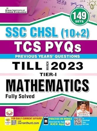 Buy SSC CHSL Mathematics TCS PYQs Till March 2023 149 Sets English