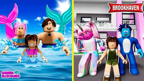 Fam Lia De Sereias Vs Fam Lia De Unic Rnios Brookhaven Rp Roblox