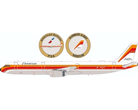 JetCollector American Airlines A321 Heritage Collection PSA