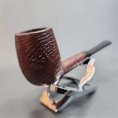 Georg Jensen Royal Knight Sandblasted Estate Briar Pipe Danish Estates