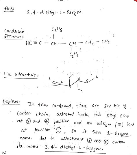 Hexyne Structural Formula