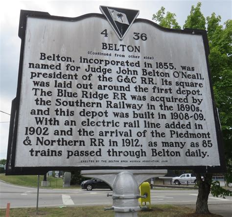 Belton Marker Belton South Carolina The Belton Depot Wa Flickr