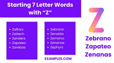 7 Letter Words With Z 450 List Meaning PDF